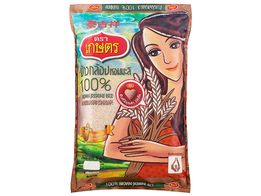 Kaset Jasmine brunn ris 5 kg x 5