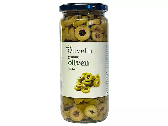 Oliven Grønne Skivet Olivelia 500g x 6