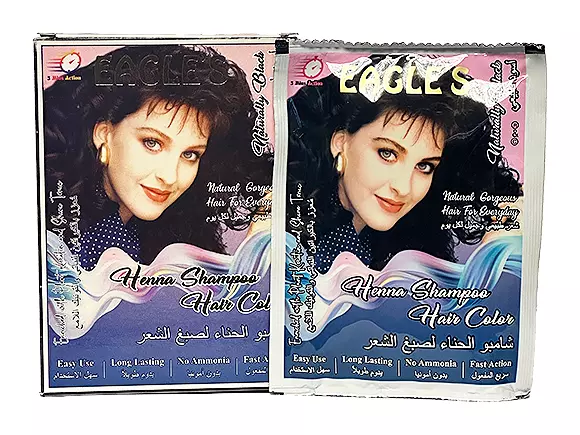 Henna Shampoo Natural Black 20ml Eagle x 10