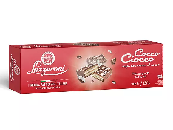 Wafer Cocco Ciocca 100g Lazzaroni x 14