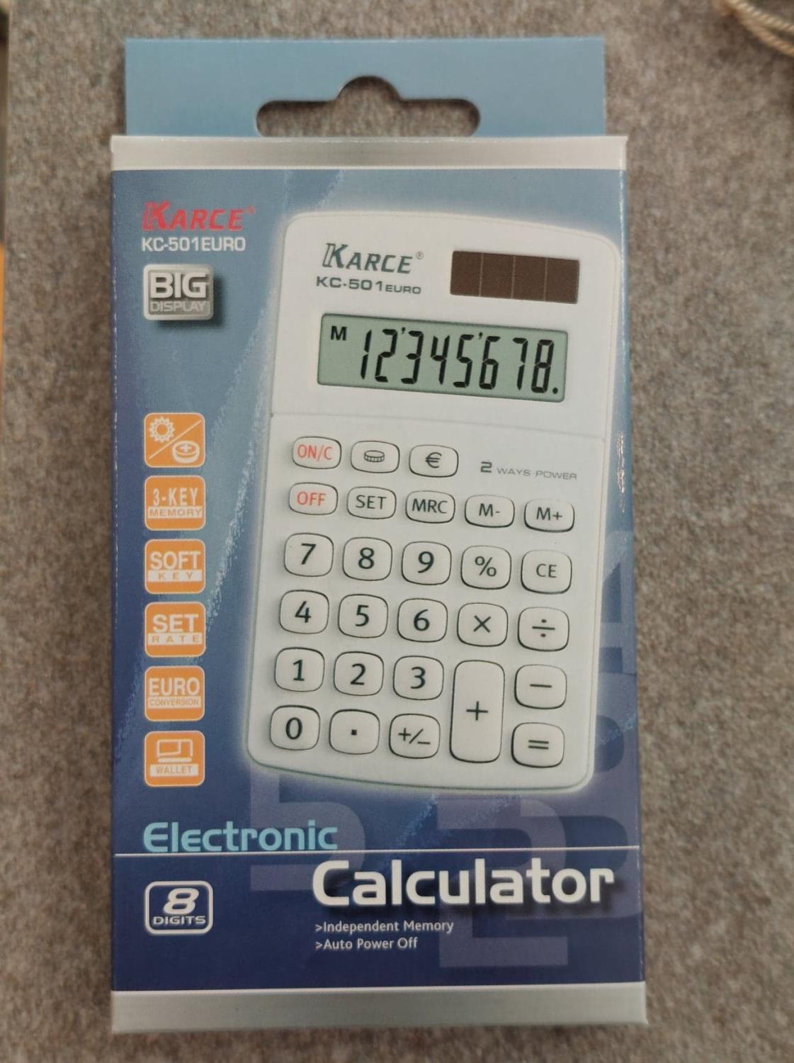 Lommeregner kalkulator med solcelle