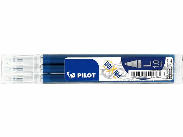 Refill til Pilot Frixion kryssordpenn - blå 1,0 3pk