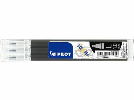 Refill til Pilot Frixion kryssordpenn - sort 1,0 3pk