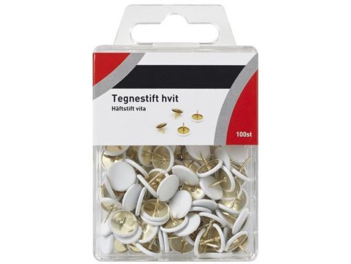 Tegnestifter hvit 100pk