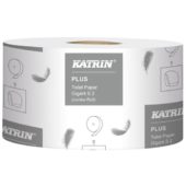 Toalettpapir Katrin Plus S2 2lag hvit 160m (12pk)