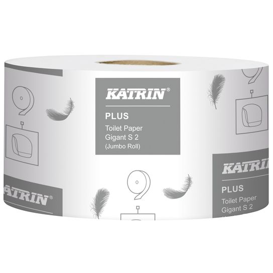 Toalettpapir Katrin Plus S2 2lag hvit 160m (12pk)