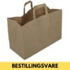 Bærepose papir 17L brun (250 stk)