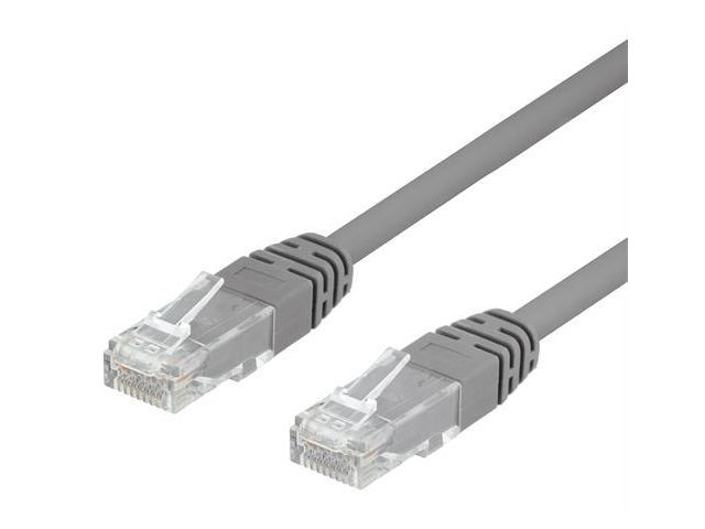 Kabel DELTACO nettverk Cat6 2m grå