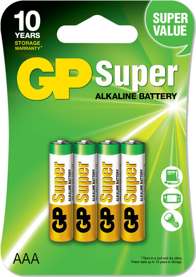 Batteri 4-pk AAA GP Super