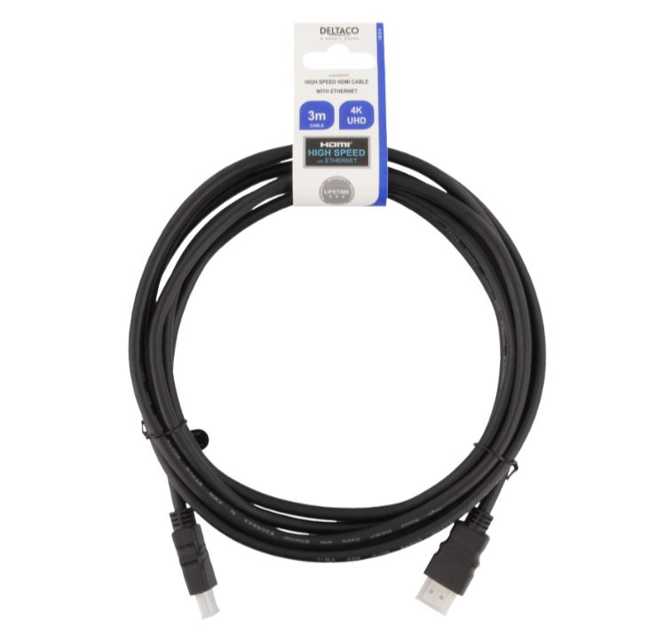 HDMI-kabel 4K 3m Deltaco