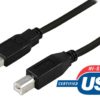 Deltaco USB-kabel type A til type B 2m, svart