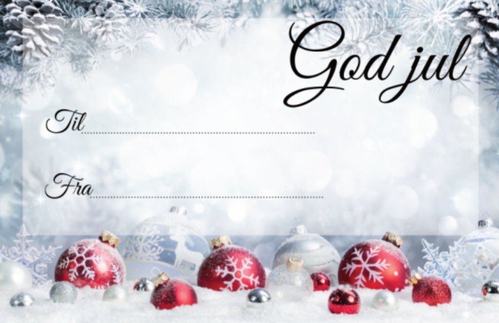 Gavemerkelapp "God jul"