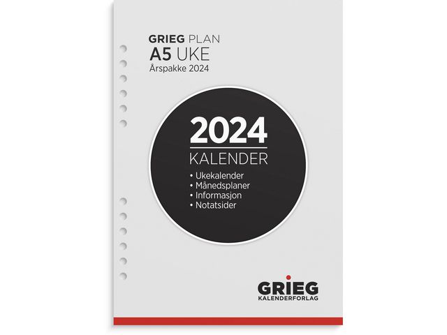 Årspakke GRIEG A5 2024 uke
