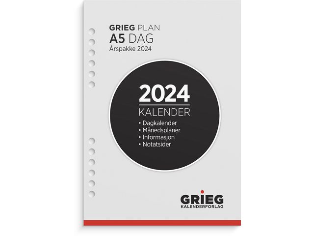 Årspakke GRIEG A5 2024 dag
