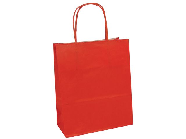 Gavepose kraftpapir rød