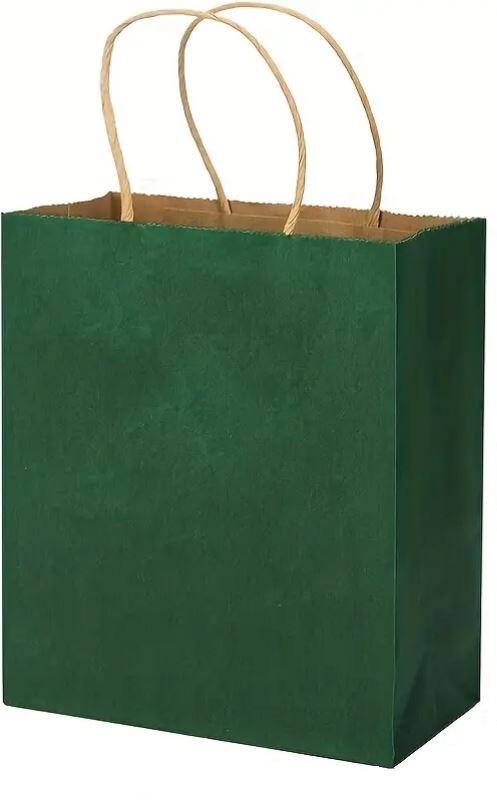 Gavepose kraftpapir grønn