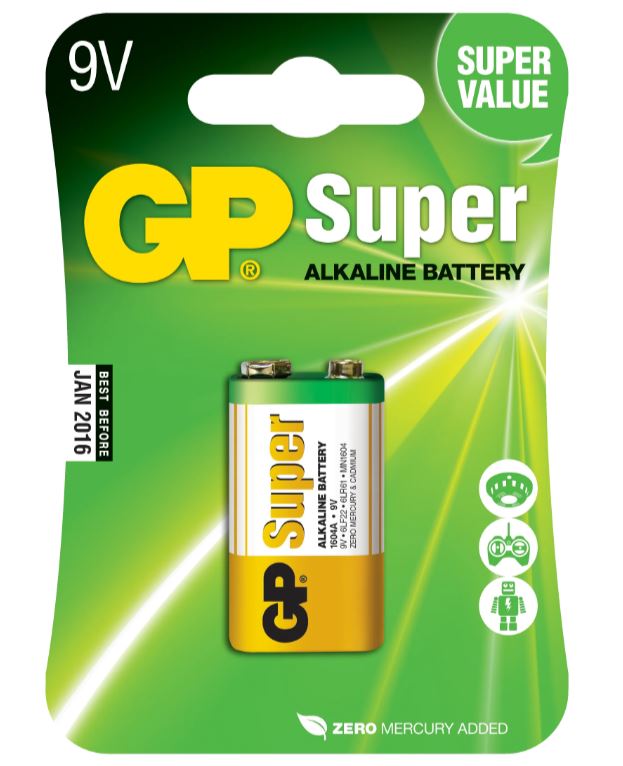 Batteri super Alkaline 9V
