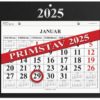 Magnetkalender Primstav Sort - 2025