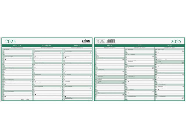 Platekalender dobbel A4 - 2025