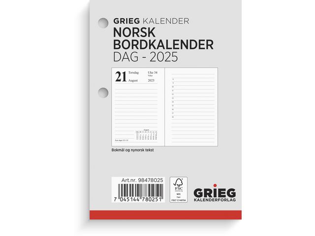 Bordkalender - 2025