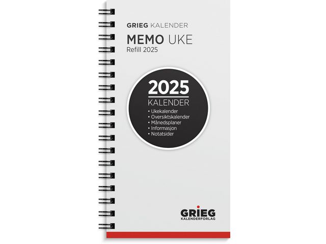 Refill Lommekalender Memo - 2025