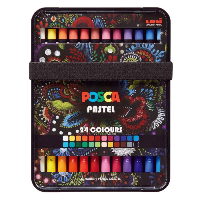 Uni Posca Standardsett pastell 24 farger