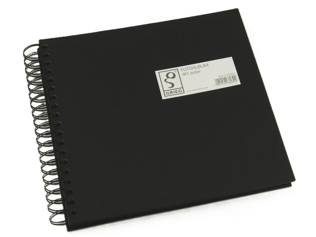 Fotoalbum medium - 40 sider sort
