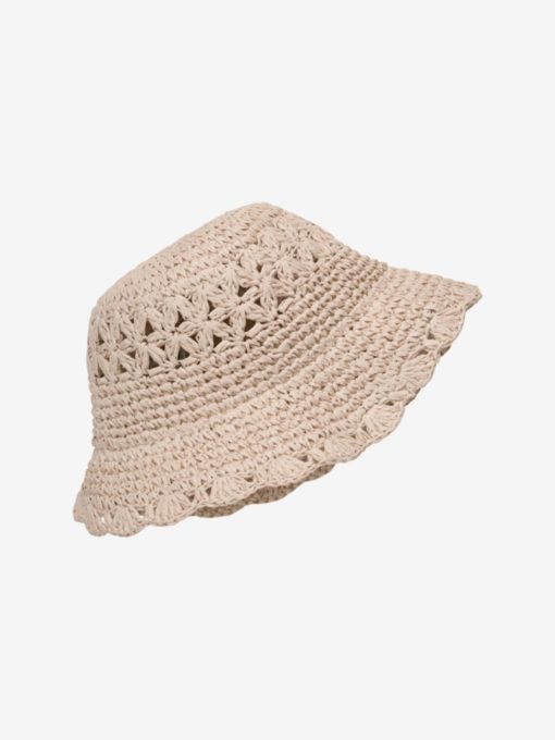 Straw Hat w. Crochet Edge