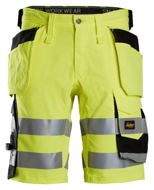 6135 High-Vis Shorts med stretch og hylsterlommer, Klasse 1