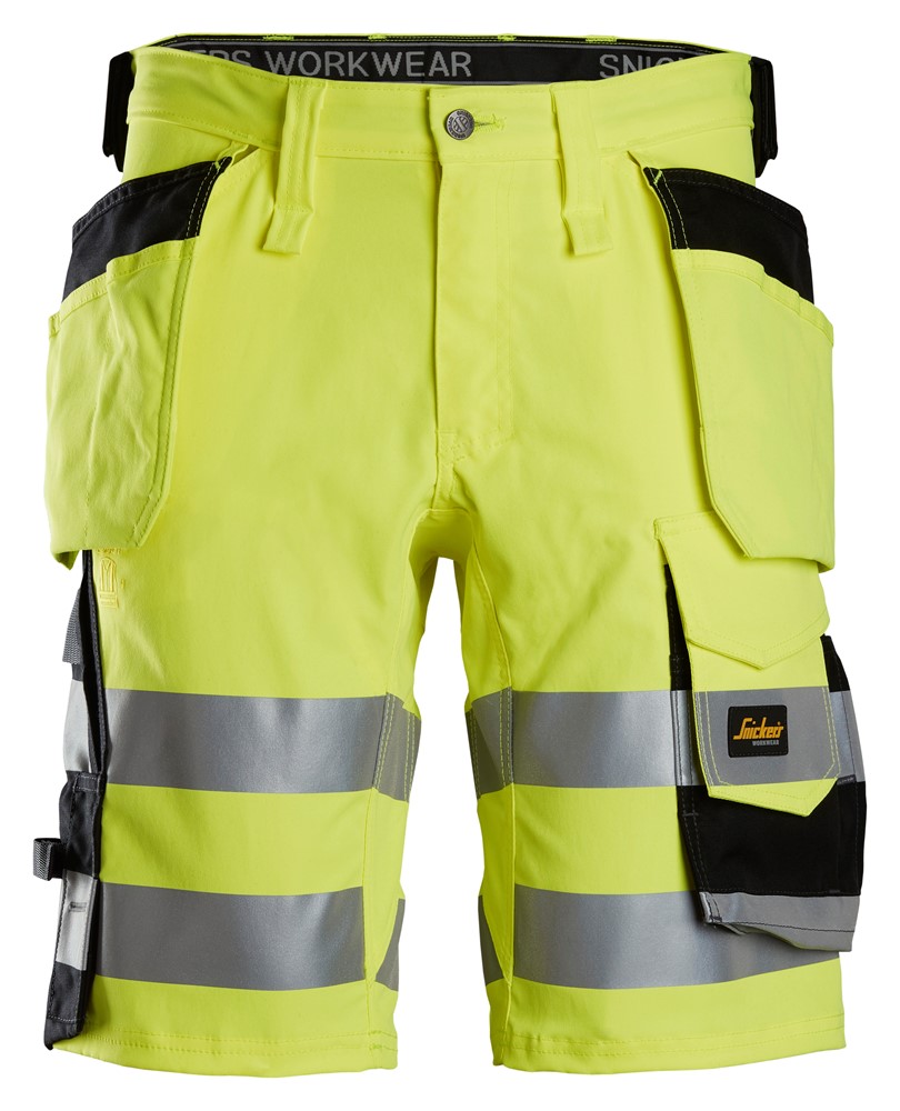 6135 High-Vis Shorts med stretch og hylsterlommer, Klasse 1