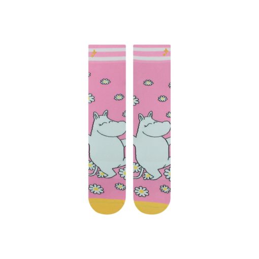 Moomin Pink Stripe Crew Socks