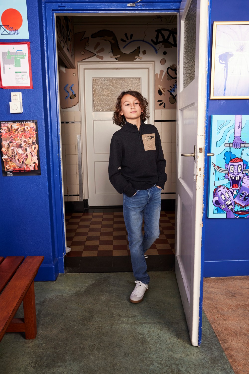 2557 Wide Straight Blue Jeans