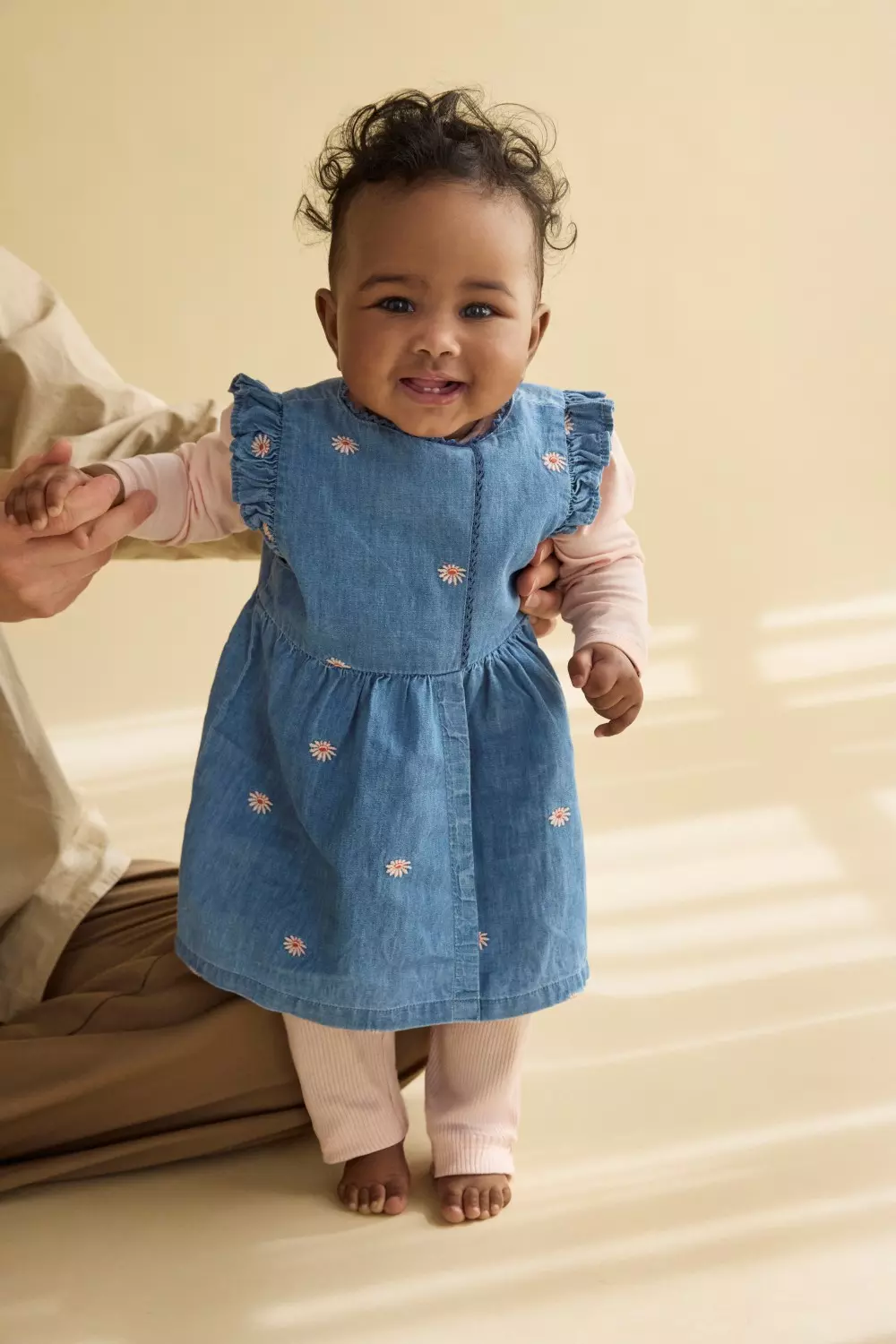 Dress SS Emb. Chambray