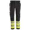 6231 High-Vis, Arbeidsbukse med fireveisstretch og hylsterlommer, Klasse 1