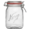 Norgesglasset krukke med hengsler 0,7 ltr