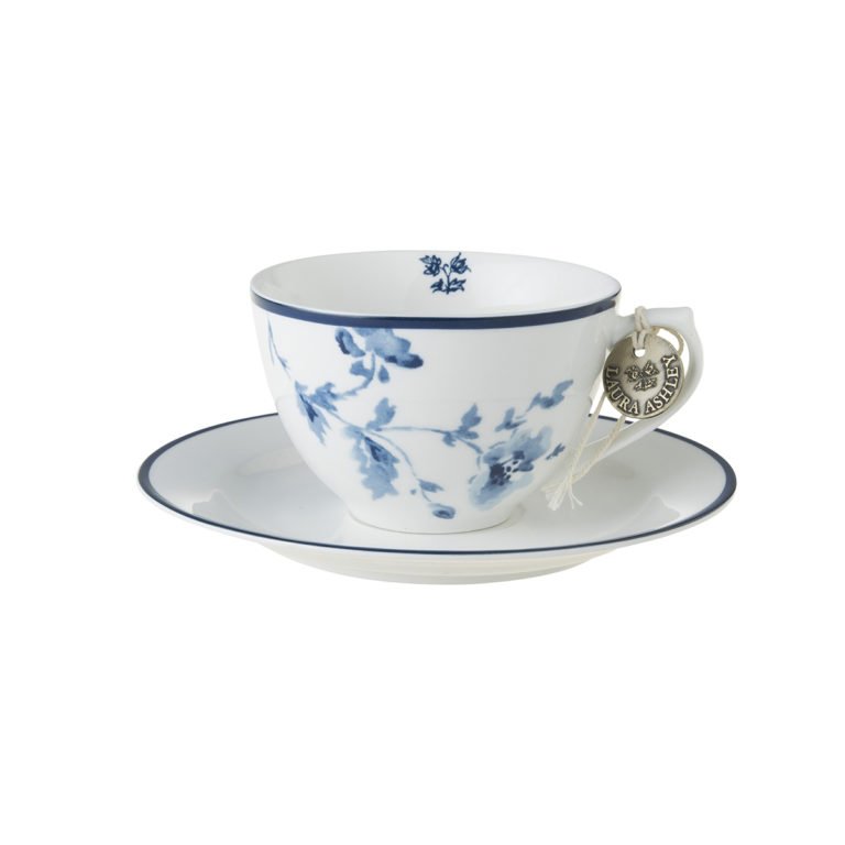 Laura Ashley cappuccino kopp m/skål 26cl china rose