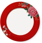 Blushing Birds rød tallerk 26cm