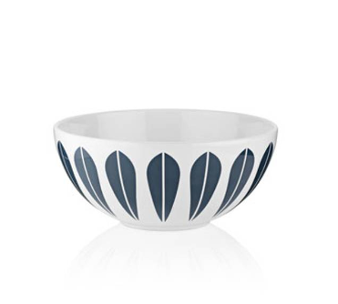 Lotus bowl 18 cm mørk blå/hvit