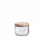 Norgesglasset krukke m/trelokk 6cm