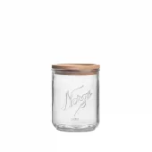 Norgesglasset krukke m/trelokk 13cm