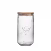 Norgesglasset krukke m/trelokk 20cm