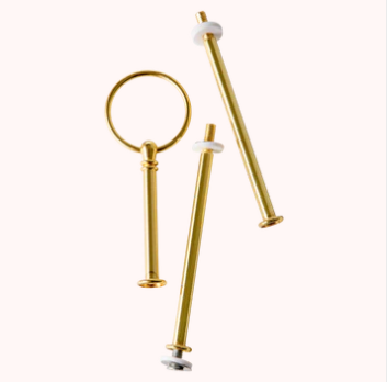 Rice cake stand handle gold