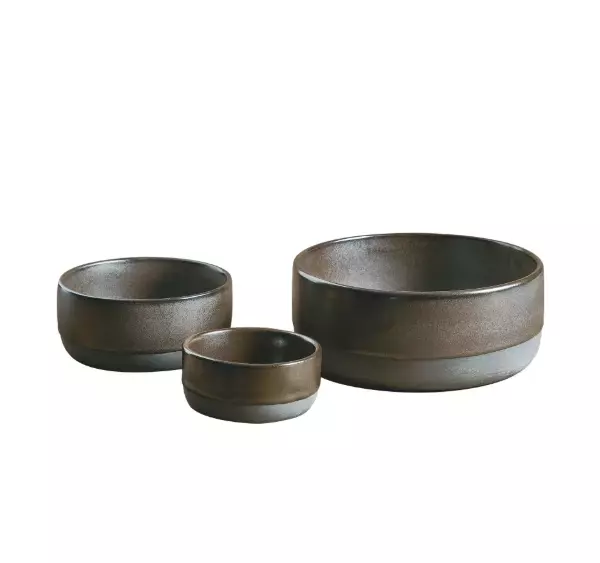 Raw 3 stk skåler 19,5 cm - 13,5 cm - 9,5 cm metallic