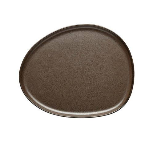 Raw lunch plate 24 x 21 cm metallic