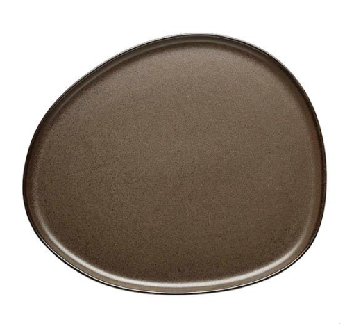 Raw dinner plate 29 x 25 cm metallic