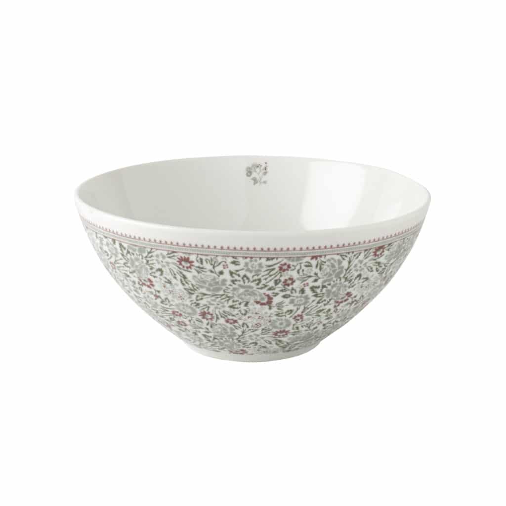 Laura Ashley skål 16cm m/grønn/rød blomst