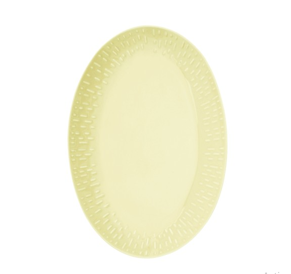 Confetti oval dish 36cm lemon