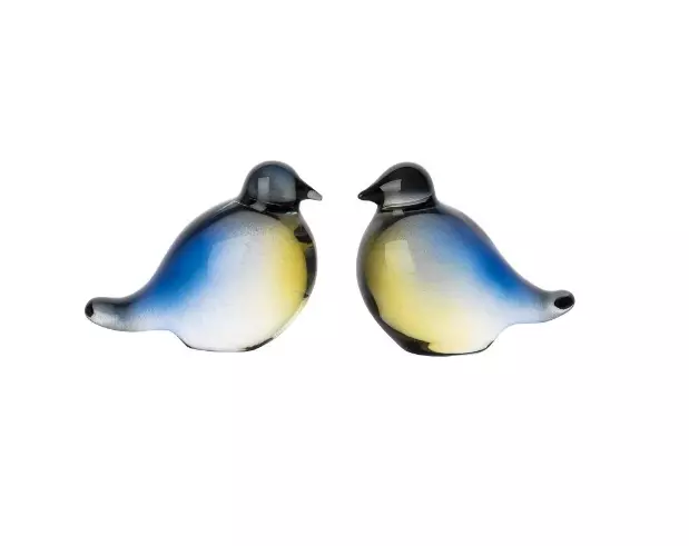 Blåmeis glassfigur 5cm 2stk