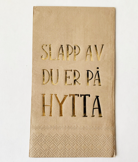 Trend serviett 33x40cm Slapp av du er på hytta