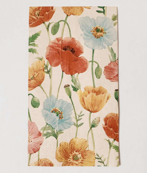 Trend serviett 33x40cm Valmuer/kornblomser